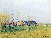 Alfred Sisley Bauernhof zum Hollenkaff France oil painting artist